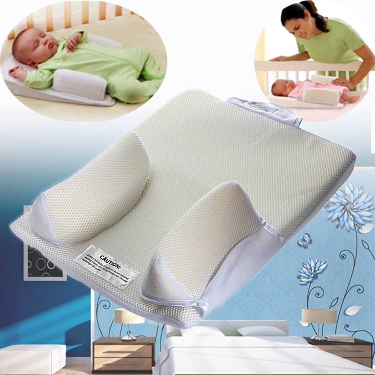 Infant Baby Side Sleep Pillow Support Wedge Newborn Anti-roll Cushion  Adjustable