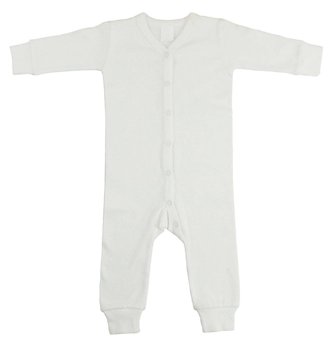 Bambini Infant Wear Infant Interlock White Union Suit