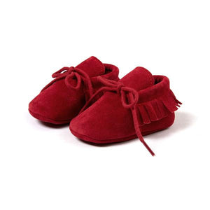 laced baby moccasines